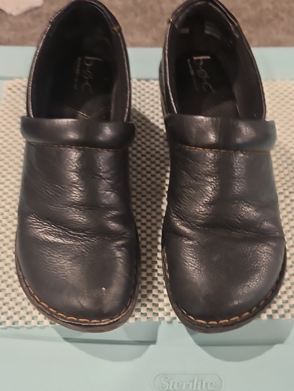 b.o.c. Black Leather Slip-On Loafers